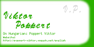viktor poppert business card